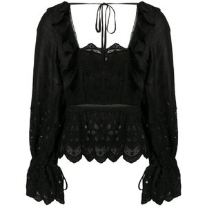 Self Portrait - Zwarte Gebreide Bodysuit - Dames