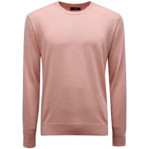 Alpha Studio, Heren, Truien, Roze, Maat: S Zijde,