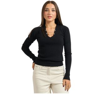 Patrizia Pepe, Dames, Truien, Zwart, Maat: S Wol,