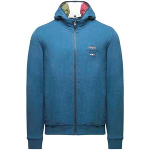 Aeronautica Militare, Heren, Sweatshirts & Hoodies, Blauw, Maat: L