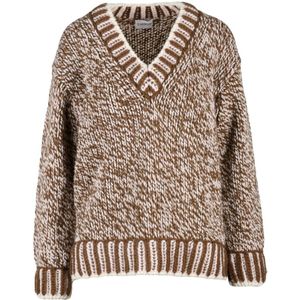 Moncler, Dames, Truien, Bruin, Maat: S Wol,