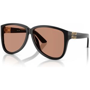 Miu Miu - MU A08S - Zonnebril - Zwart - Acetaat - Piloot