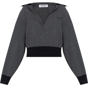 The Attico, Dames, Sweatshirts & Hoodies, Grijs, Maat: 3XS