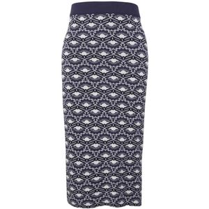 Max Mara, Dames, Rokken, Blauw, Maat: XL Wol,