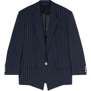 The Attico - Nauwsluitende Blazer - Blauw - Polyester - Elastan - Viscose