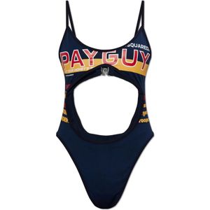 Dsquared2, Dames, Tops, Blauw, Maat: M Katoen,