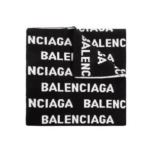 Balenciaga Omkeerbare wollen sjaal , Black , Dames , Maat: ONE Size