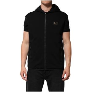 Dolce & Gabbana, Heren, Jassen, Zwart, Maat: M