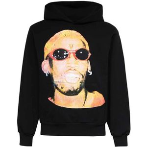 Vlone, Heren, Sweatshirts & Hoodies, Zwart, Maat: L Katoen,