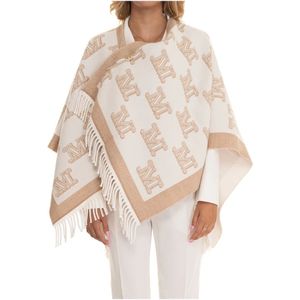 Max Mara Studio, Dames, Jassen, Wit, Maat: ONE Size Wol,