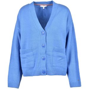 Tommy Hilfiger, Dames, Truien, Blauw, Maat: XS Katoen,