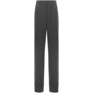 Dolce & Gabbana, Dames, Broeken, Zwart, Maat: XS Wol,