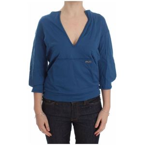 Exte, Dames, Tops, Blauw, Maat: XS Katoen,