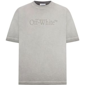 Off White, Heren, Tops, Grijs, Maat: L Katoen,