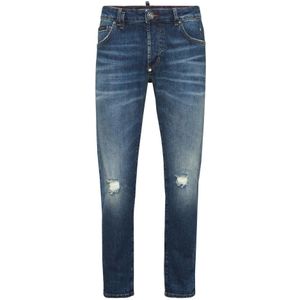 Philipp Plein, Heren, Jeans, Blauw, Maat: W29 Katoen,