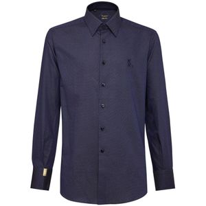 Billionaire, Heren, Overhemden, Blauw, Maat: XS Katoen,