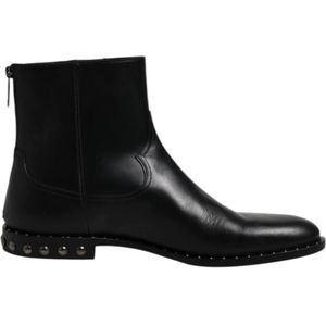 Dolce & Gabbana, Heren, Schoenen, Zwart, Maat: 44 EU Leer,
