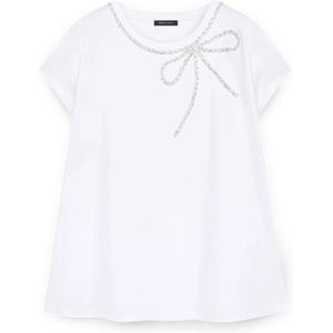 Fiorella Rubino, Dames, Tops, Wit, Maat: XL Katoen,