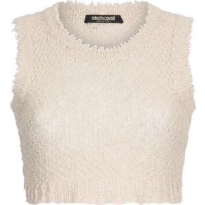 Roberto Cavalli, Dames, Truien, Beige, Maat: S