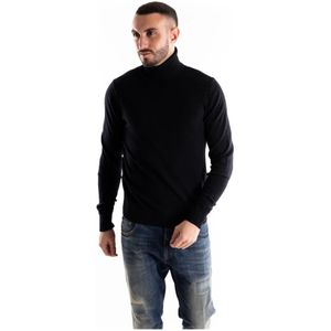 Paolo Pecora, Heren, Truien, Zwart, Maat: M Wol,