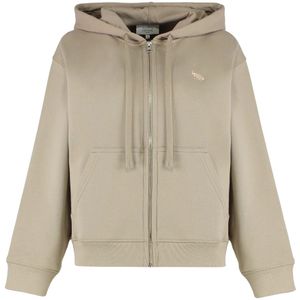 Maison Kitsuné, Dames, Sweatshirts & Hoodies, Beige, Maat: M Katoen,