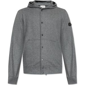 Moncler, Heren, Jassen, Grijs, Maat: 2XL Wol,
