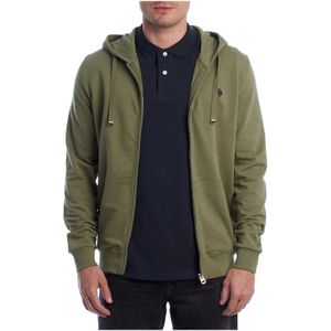 U.s. Polo Assn., Heren, Sweatshirts & Hoodies, Groen, Maat: 3XL Katoen,