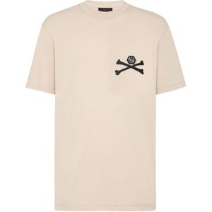 Philipp Plein, Heren, Tops, Beige, Maat: 2XL Jersey,