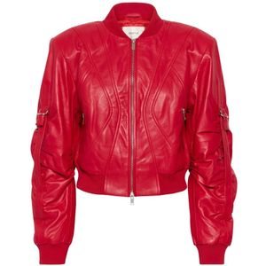 Gestuz, Dames, Jassen, Rood, Maat: M Leer,