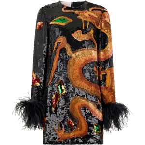 Valentino Garavani, Dames, Jurken, Veelkleurig, Maat: M Zijde,