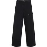 Wide leg jeans met siernaden, model 'NASH'