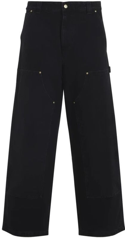 Wide leg jeans met siernaden, model 'NASH'