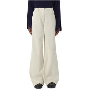 Pinko, Dames, Broeken, Wit, Maat: W26 Corduroy,