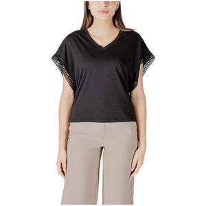 Ichi, Dames, Tops, Zwart, Maat: XS Katoen,