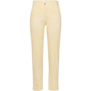 Brax, Dames, Broeken, Geel, Maat: S Katoen,
