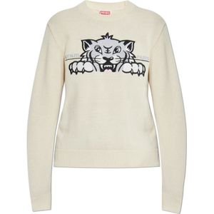 Kenzo, Dames, Truien, Beige, Maat: M Katoen,