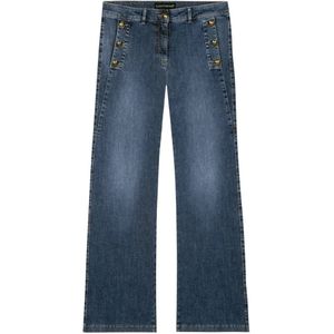 Luisa Cerano, Dames, Jeans, Blauw, Maat: S Katoen,
