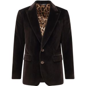 Dolce & Gabbana, Heren, Jassen, Bruin, Maat: L Katoen,