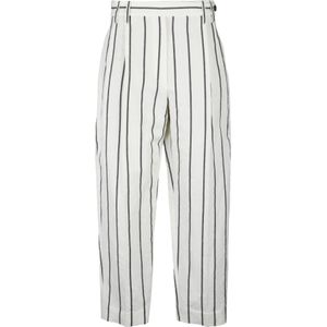 Brunello Cucinelli, Dames, Broeken, Wit, Maat: S Katoen,