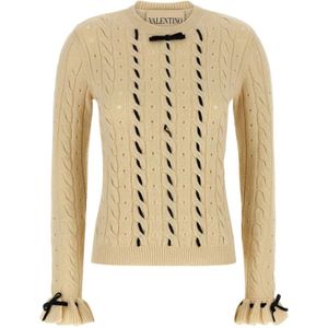 Valentino Garavani, Dames, Truien, Beige, Maat: M