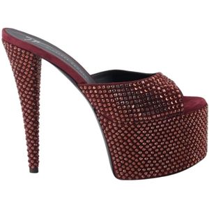 Giuseppe Zanotti, Dames, Schoenen, Rood, Maat: 37 1/2 EU Leer,