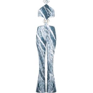 Roberto Cavalli, Dames, Jumpsuits & Playsuits, Blauw, Maat: XS