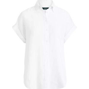 Ralph Lauren, Dames, Blouses & Shirts, Wit, Maat: S Linnen,
