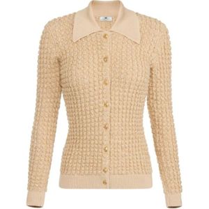 Elisabetta Franchi, Dames, Truien, Geel, Maat: XS Acryl,