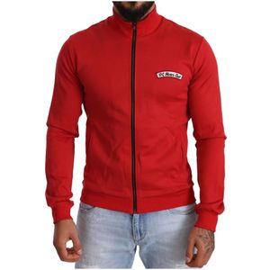 Dolce & Gabbana, Heren, Sweatshirts & Hoodies, Rood, Maat: XS Katoen,