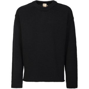 Ten C, Heren, Sweatshirts & Hoodies, Zwart, Maat: M Wol,