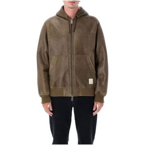 Emporio Armani, Heren, Jassen, Beige, Maat: L Wol,