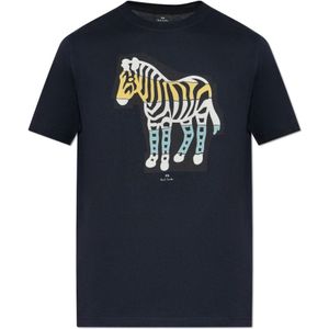 PS By Paul Smith, Heren, Tops, Blauw, Maat: M Katoen,