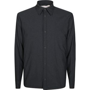 Herno, Heren, Overhemden, Grijs, Maat: S Leer,