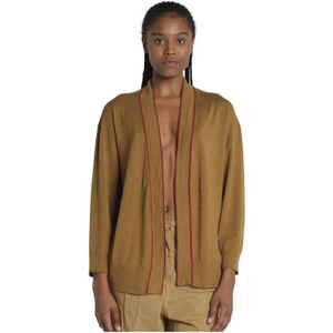 Momoni, Dames, Truien, Bruin, Maat: L Linnen,